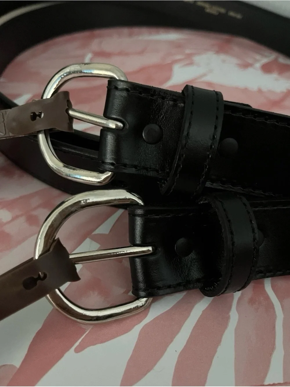 2-CE Schmidt Workwear Black Men’s Leather Belt Size 44 NEW